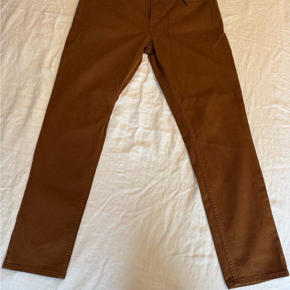 Banana Republic Skinny Traveler Pants - 33/32 - Copper Brown